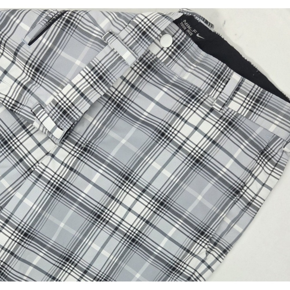 Nike Golf Tour Performance Dri-FIT Gray Plaid Pants Mens 34x30 Stretch